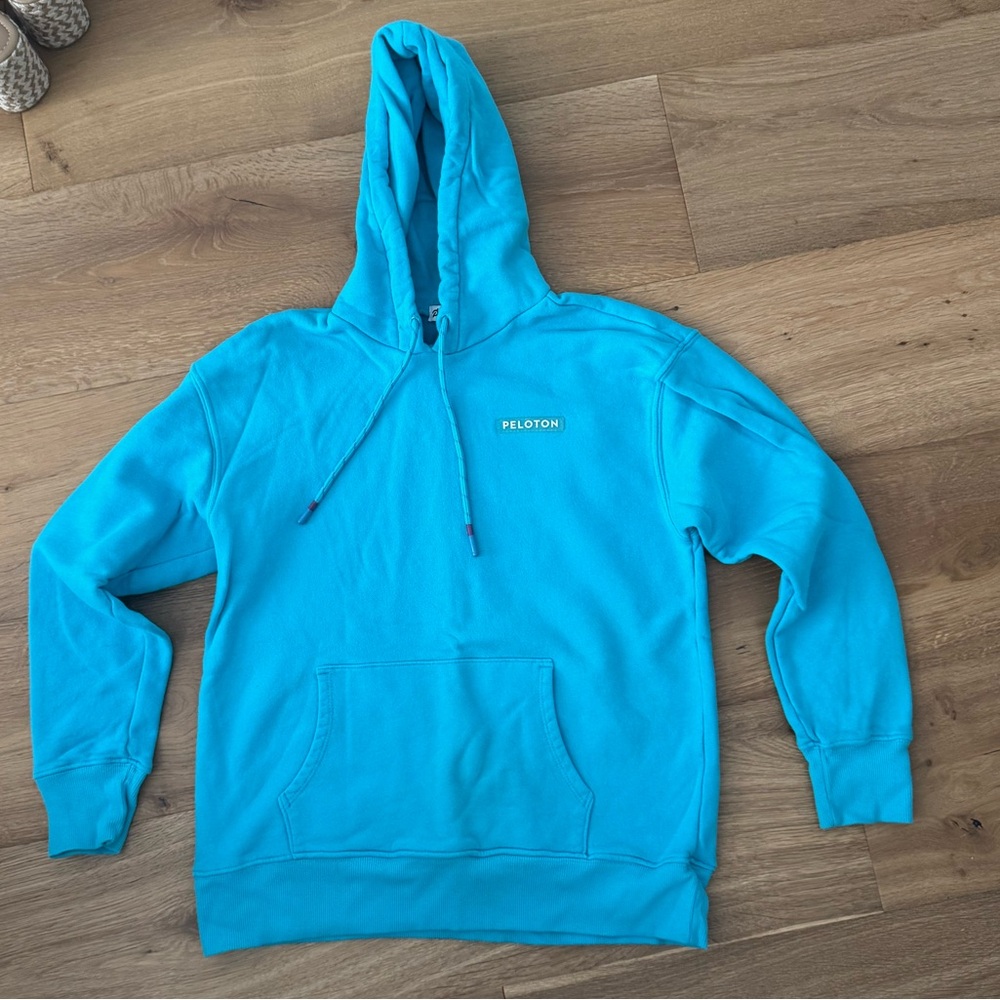 Peloton Blue Pullover Hoodie Sweatshirt